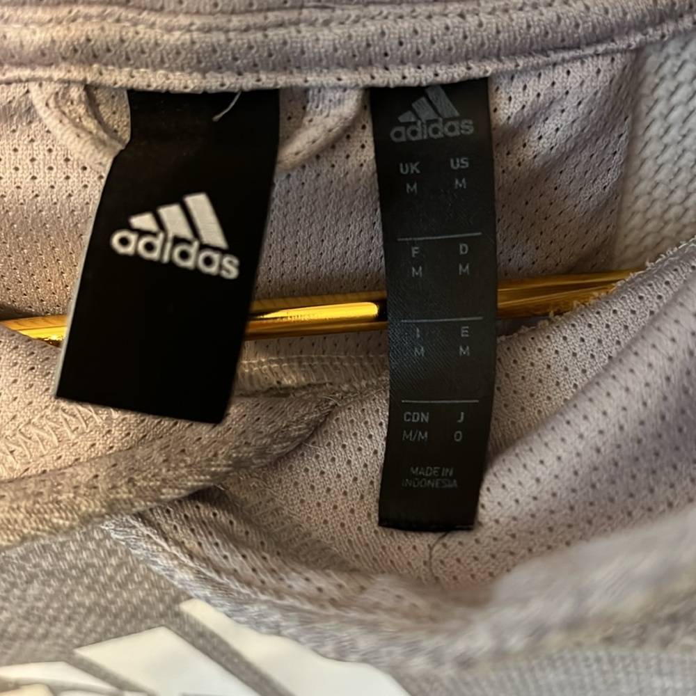 Adidas Men'sGray Hoodie Sweatshirt Logo for Creators Kangaroo Pocket Size Medium - Picture 3 of 7